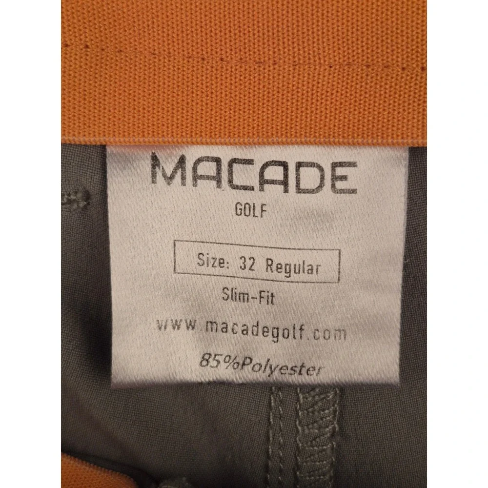 Macade Golf Mens Light Green Slim Fit Performance Shorts Size 32 Regular